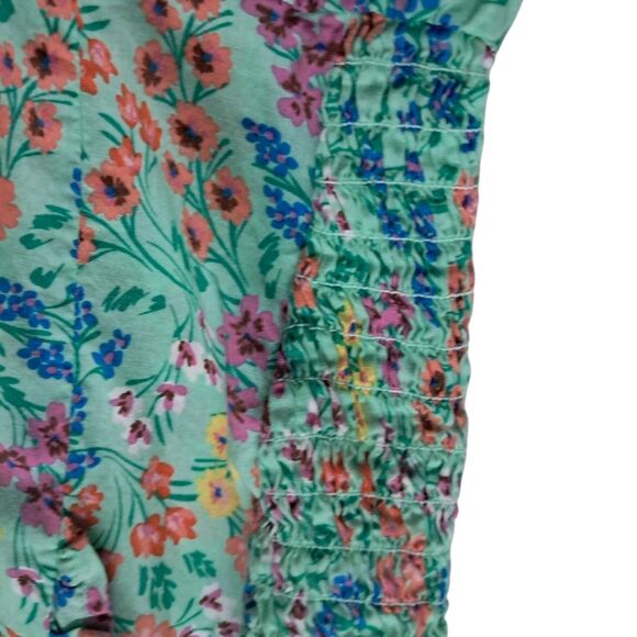 J. Crew Factory‎ Dress Women's 2 Petite Green Midi V Neck Smocked Cottagecore - Picture 6 of 16